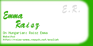 emma raisz business card